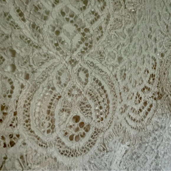 NWT Sundance Julia Blush Tiered Lace Dress Short Sleeves Size Large - Picture 4 of 13